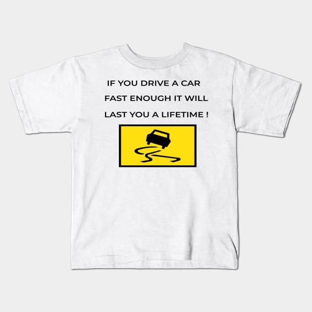 Black box, young and new car drivers Kids T-Shirt by Applecrunch